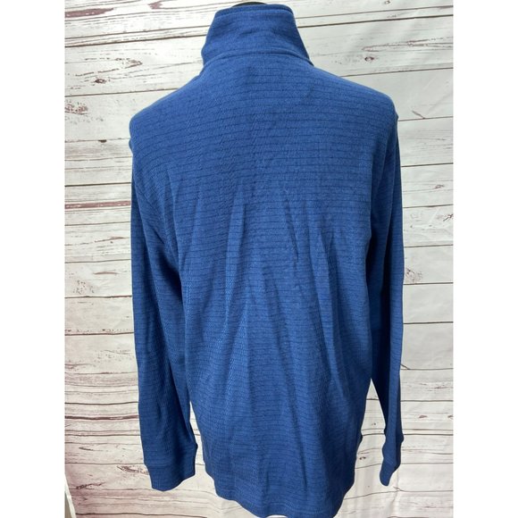 Chaps Newport Navy Blue Men’s Size Medium Pullover Zippered Shirt - Picture 3 of 9